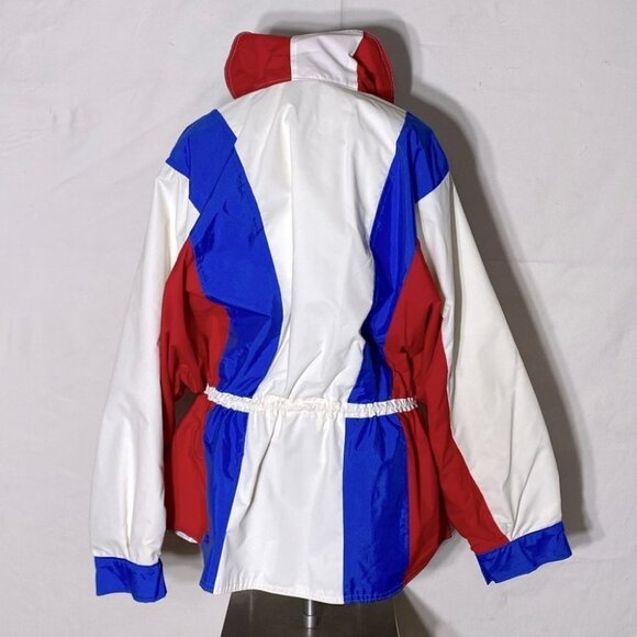 Vintage Red White Blue Long Windbreaker Jacket XL - Picture 4 of 14